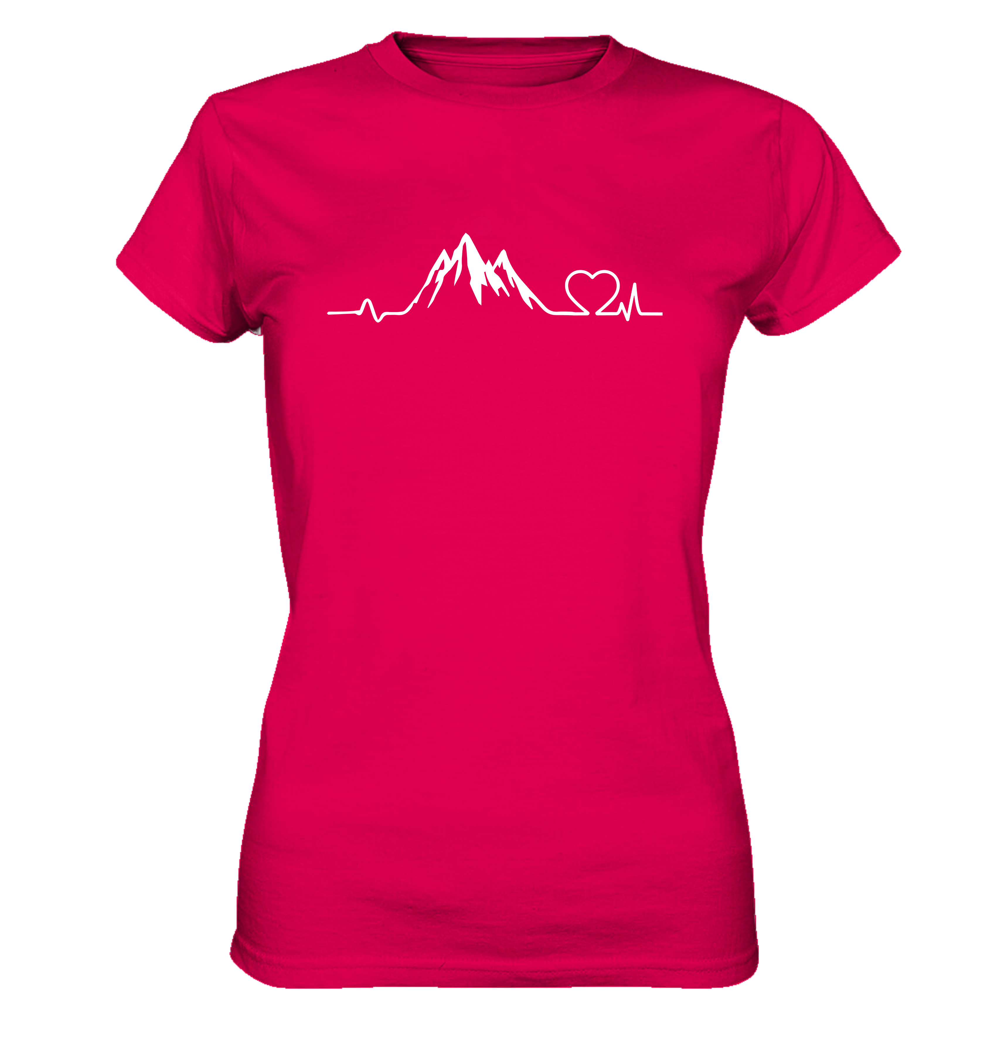 Battito montagna con cuore - Maglietta Donna