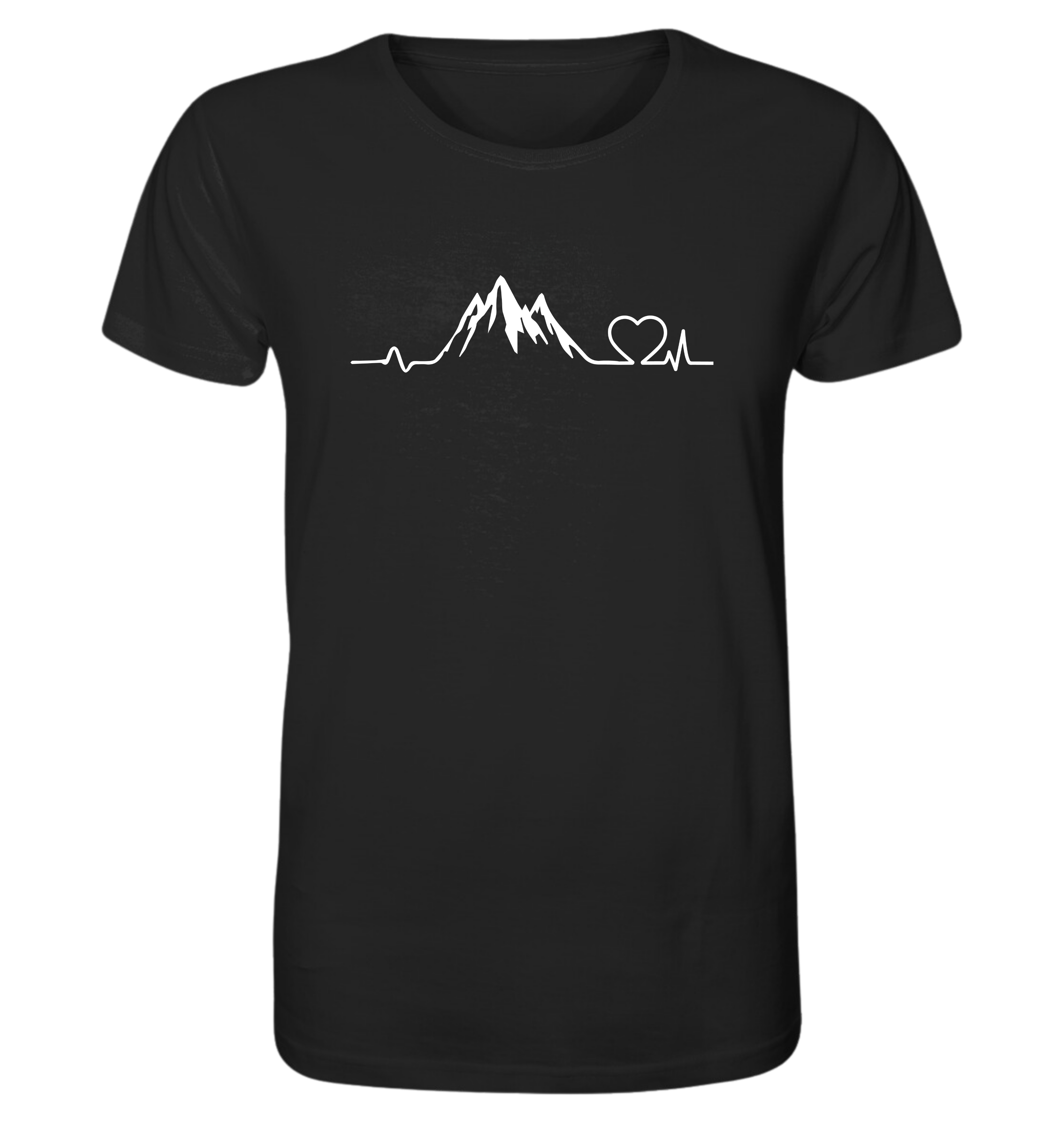 Battito montagna e cuore - Maglietta Uomo