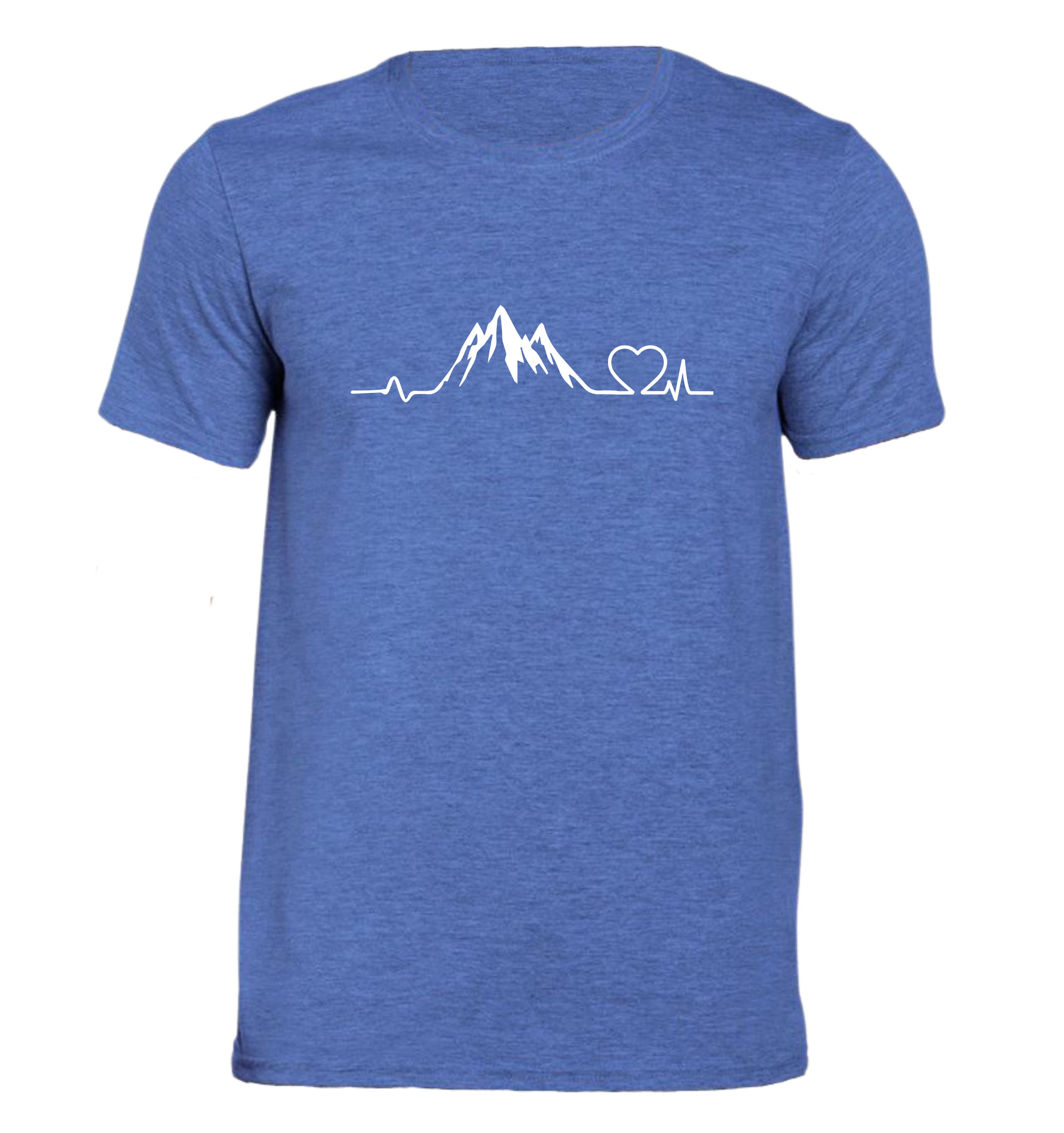 Battito montagna e cuore - Maglietta Uomo